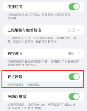 延吉苹果授权维修站分享iPhone轻点无法唤醒怎么办 